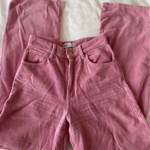 Pink Zara corduroy pants